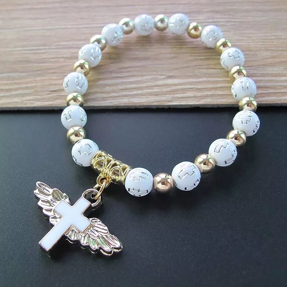 Angel Wing Cross Bracelet - Picture 3 of 4